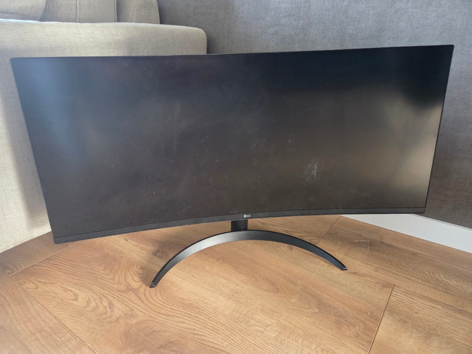 LG monitor curved 86cm, Ophalen, Curved, Zo goed als nieuw, 61 t/m 100 Hz