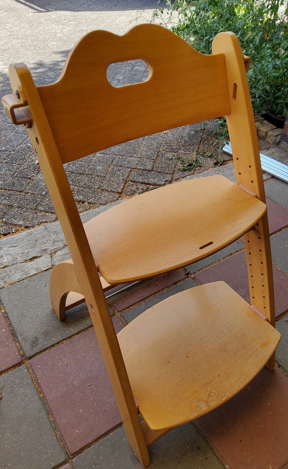 Houten meegroeistoel - First Baby Safety, Kinderen en Baby's, Kinderstoelen, Ophalen, Gebruikt, Meegroeistoel, Aanschuifbaar