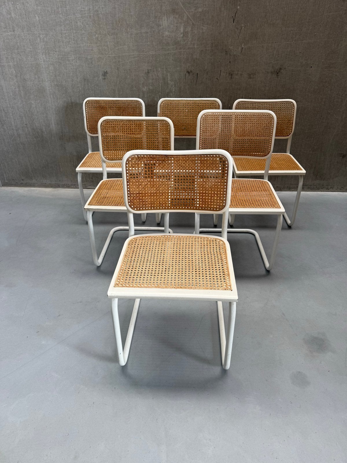 6 Vintage Cesca Stoelen, Marcel Breuer - Italië, Ophalen of Verzenden