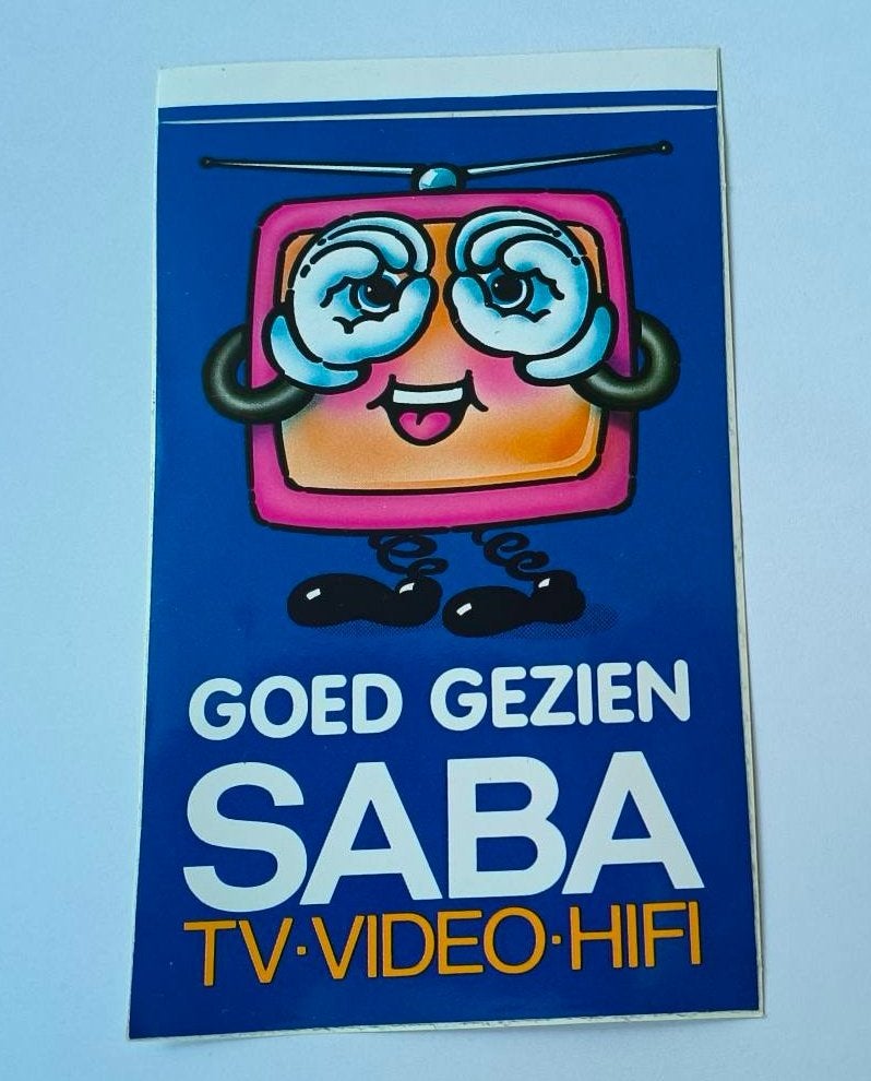 Sticker Saba Goed gezien. Tv-Video-Hifi, Ophalen of Verzenden, Zo goed als nieuw, Merk