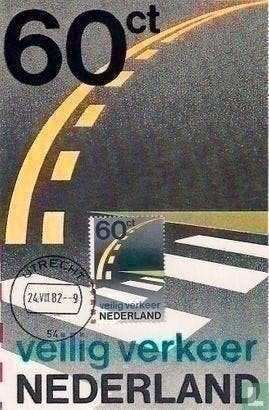 Maximumkaart R43 50 Jaar Veilig Verkeer Nederland 1982, Postzegels en Munten, Ophalen of Verzenden