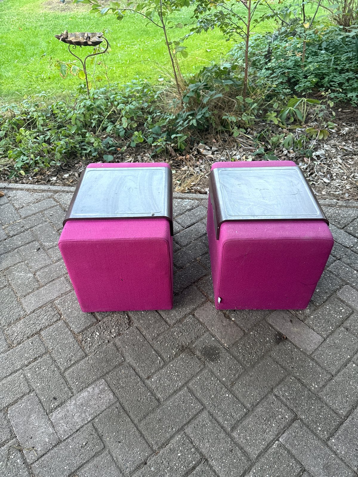 Auping Auronde Nachtkastjes - Gebruikt maar Functioneel, Huis en Inrichting, Ophalen, Overige materialen, Gebruikt, Minder dan 45 cm
