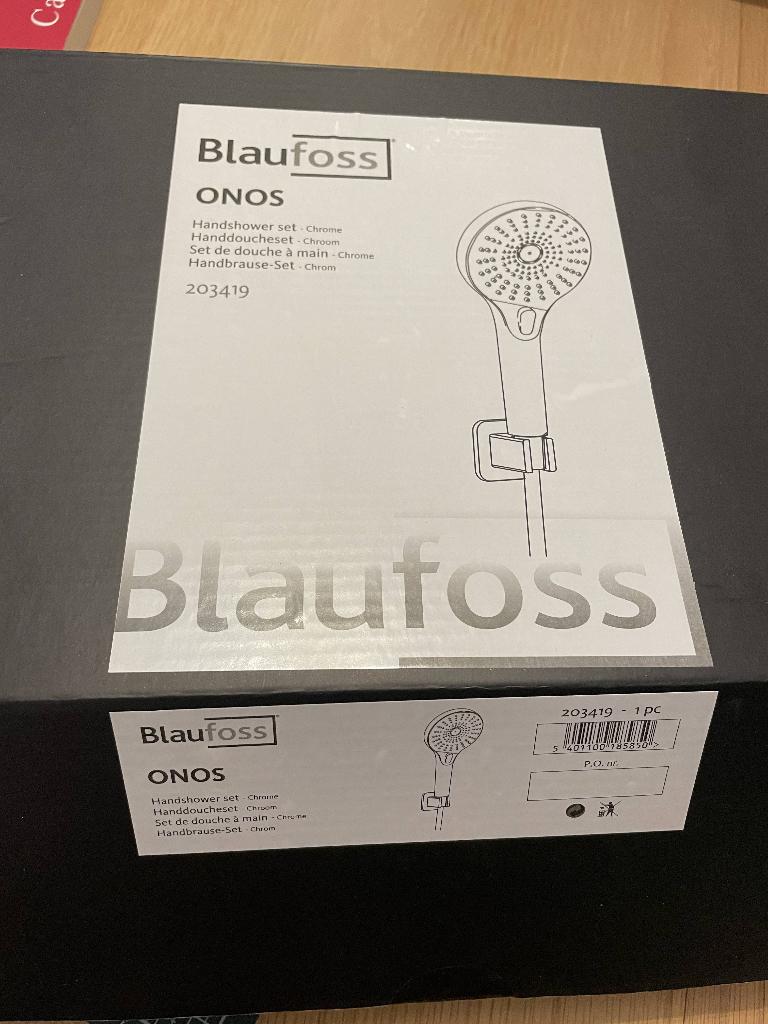 Blaufoss Onos handdoucheset, Doe-het-zelf en Verbouw, Sanitair, Ophalen of Verzenden, Zo goed als nieuw, Chroom, Douche