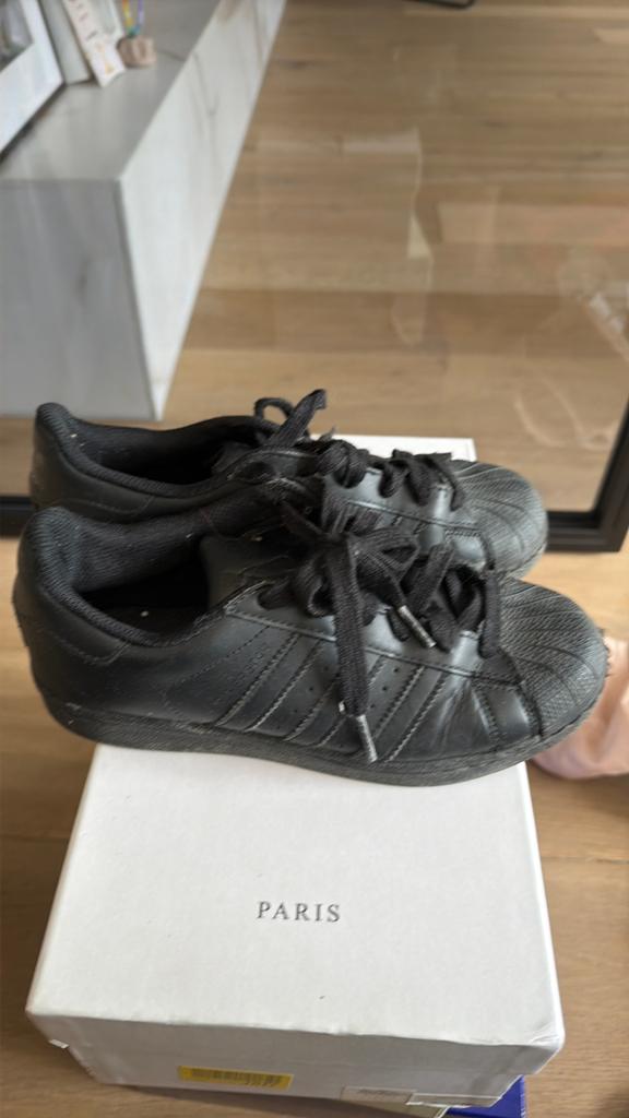 Adidas Superstar sneakers zwart - Maat 38, Ophalen of Verzenden, Gedragen, Zwart, Sneakers of Gympen
