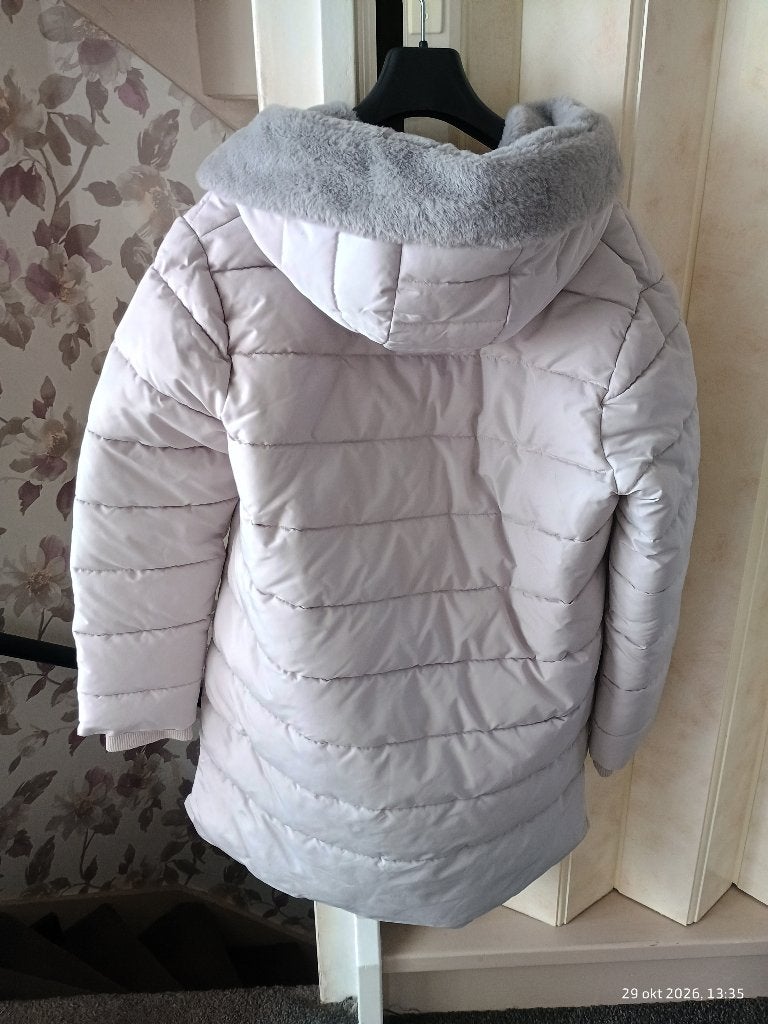 Winterjas, Beige, Maat 46/48 (XL) of groter, Ophalen of Verzenden, Zo goed als nieuw