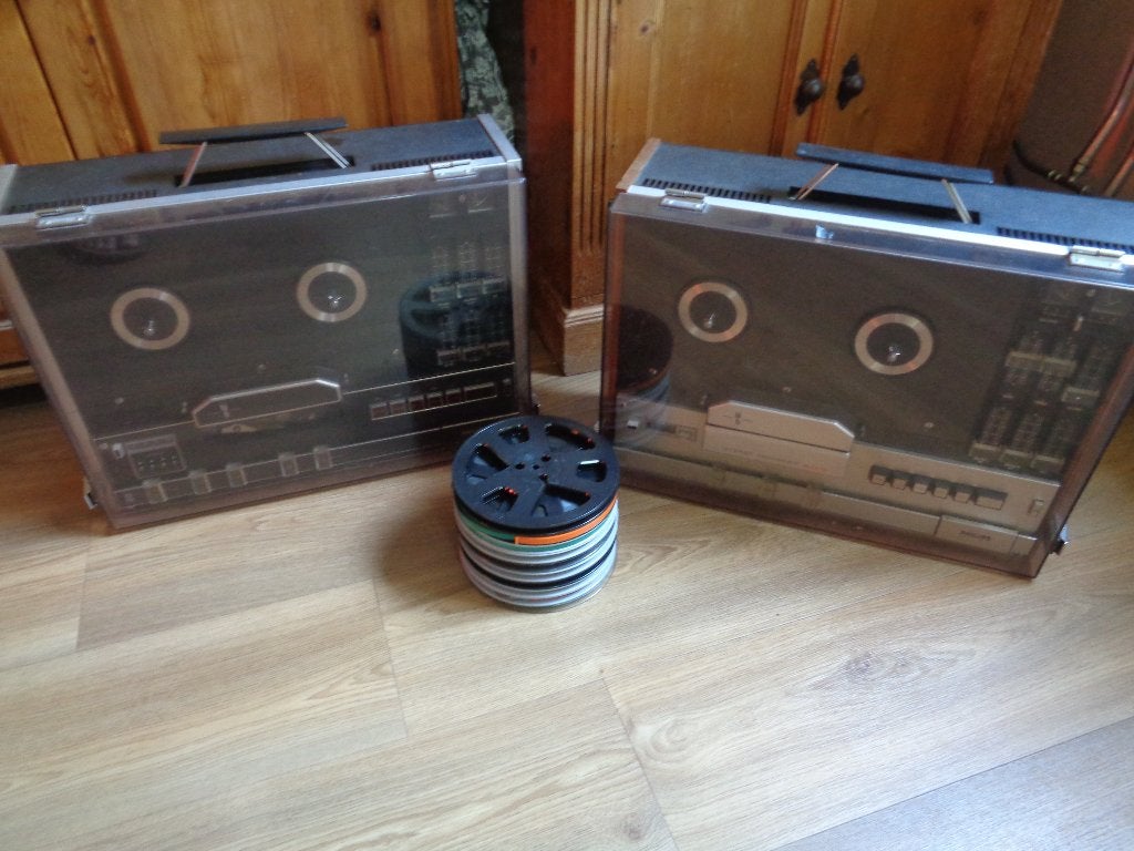 Bandrecorder 2x Philips N4416 en N4510 9x Banden lege spoel., Ophalen, Bandrecorder, Met banden