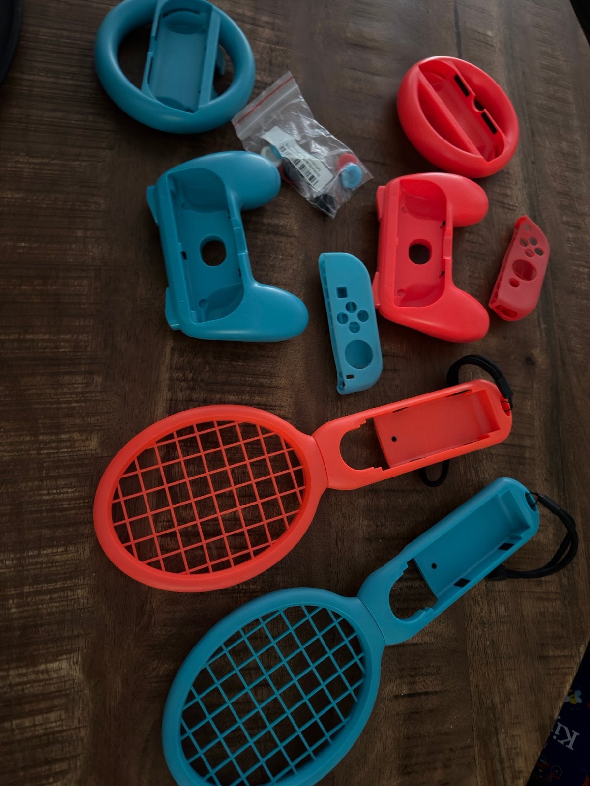 Nintendo Switch accessoireset: stuur, tennisrackets, grips, Nieuw, Ophalen of Verzenden, Stuurtje of Sportattribuut, Draadloos