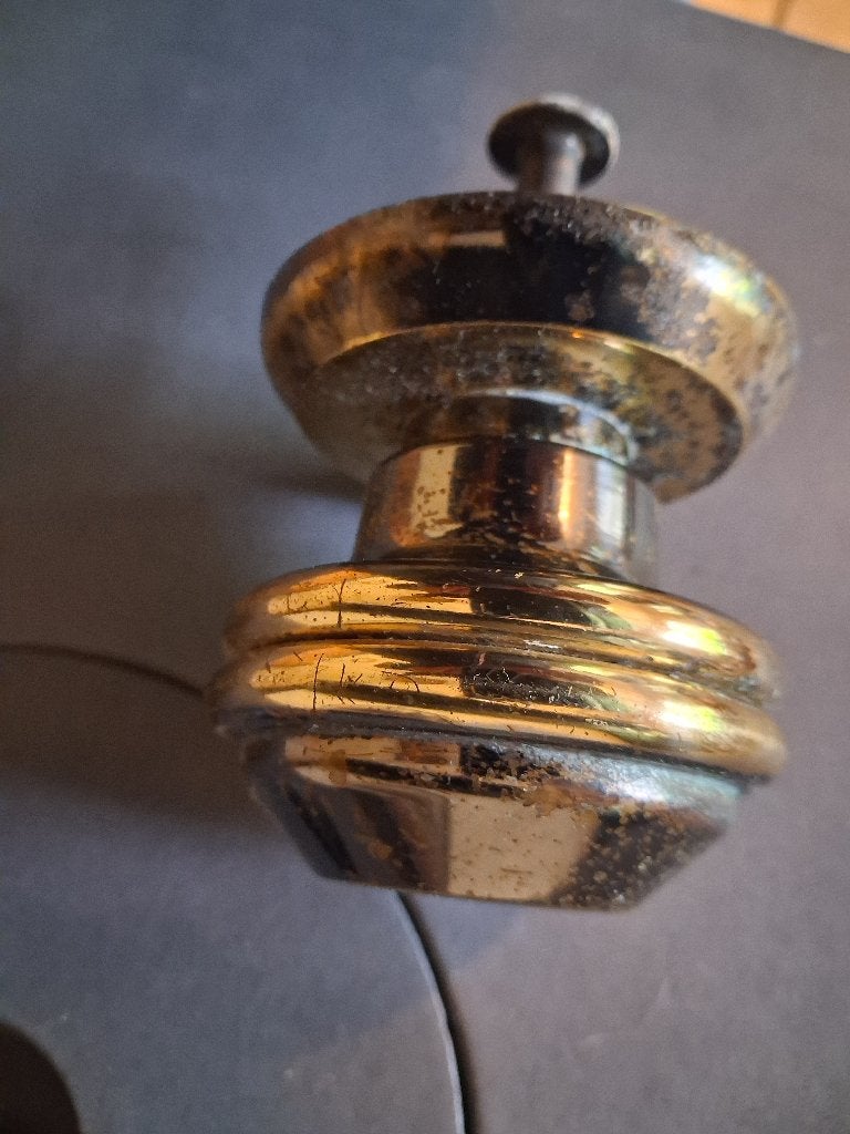 messing deurknop, Ophalen of Verzenden, Gebruikt, Koper of Messing, Klink of Kruk