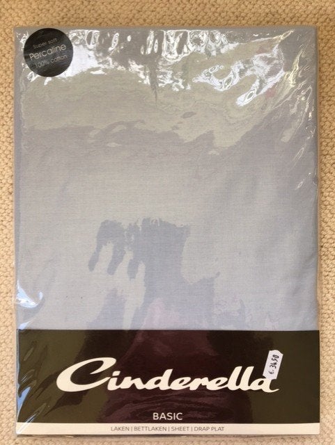 Nieuw Cinderella Basic laken 160x260 cm soft blue katoen, Blauw, Ademend, Overige typen, Katoen