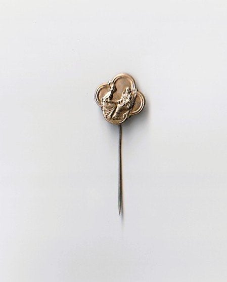 onbekend dummetaal religie speldje, Ophalen of Verzenden, Gebruikt, Overige onderwerpen, Speldje of Pin