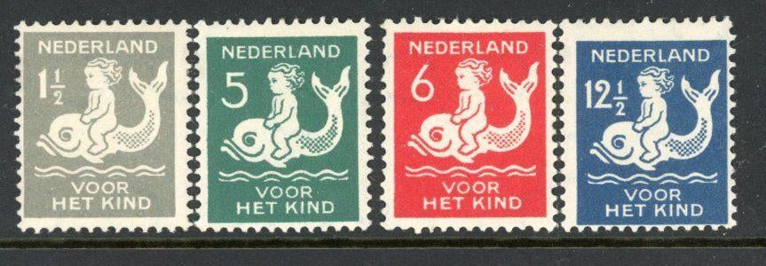 Kinderzegels 1929, NVPH 225-228, ongebruikt, Postzegels en Munten, Postzegels | Nederland, Ophalen of Verzenden, T/m 1940, Postfris