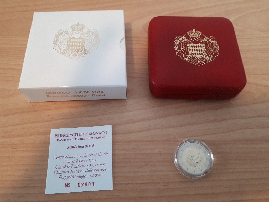 2 Euro Monaco 2018 - Proof, Postzegels en Munten, Munten | Europa | Euromunten, Ophalen of Verzenden, Monaco, 2 euro, Losse munt