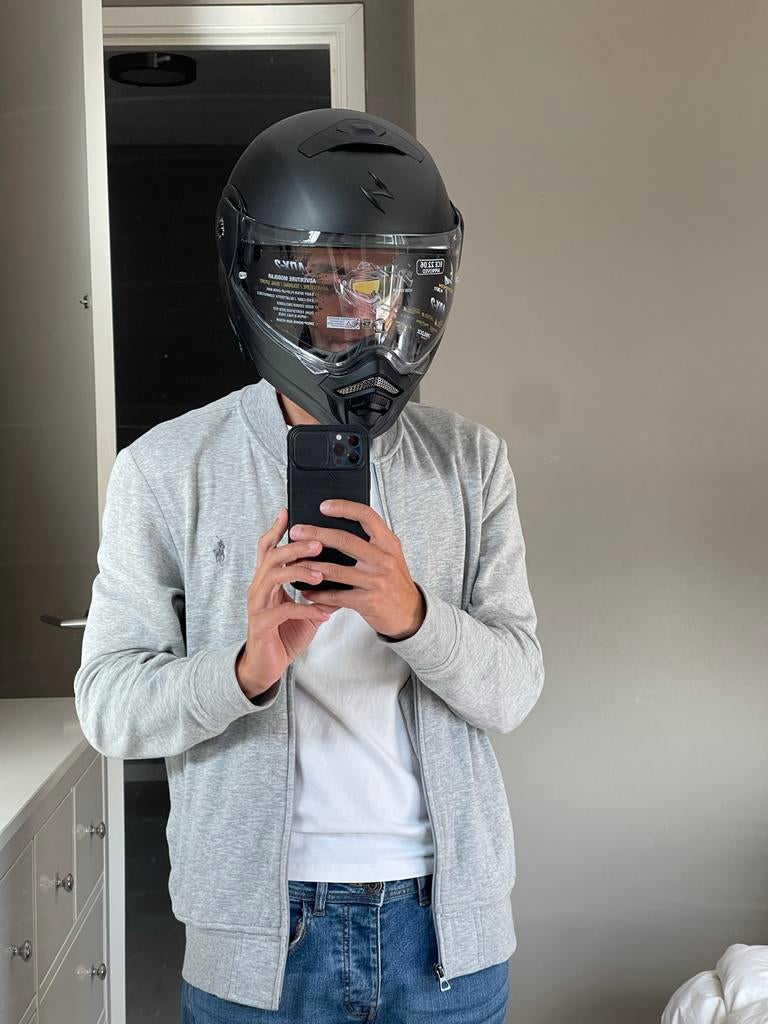 Scorpion motorhelm zo goed als nieuw, M, Heren, Integraalhelm, Tweedehands