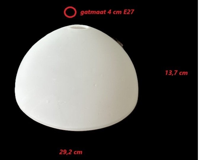 Lampekap ca 30 cm E27 fitting, Huis en Inrichting, Lampen | Lampenkappen, Gebruikt, 13 cm, Wit, Rond
