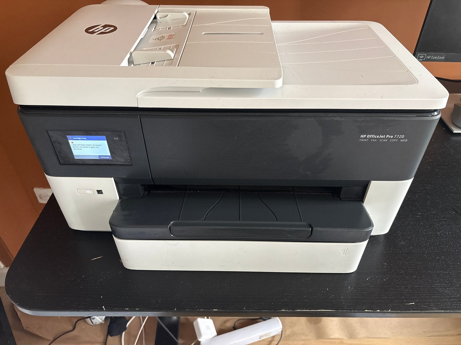 HP OfficeJet Pro 7720 All-in-One Printer Scanner met inkt, Computers en Software, Printers, Gebruikt, All-in-one, Inkjetprinter
