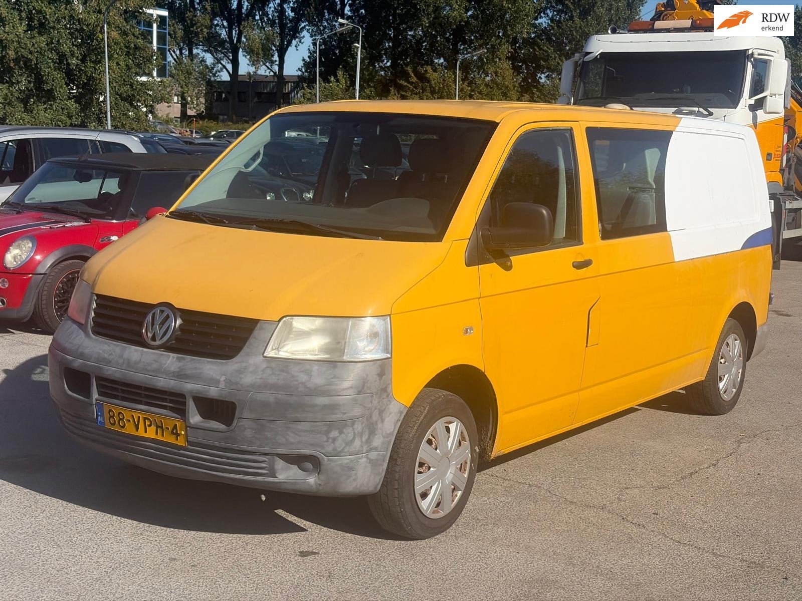 Volkswagen Transporter 1.9 TDI 340 Trendline DUBCABINE LANG!, Voorwielaandrijving, Traction-control, Gebruikt, 4 cilinders