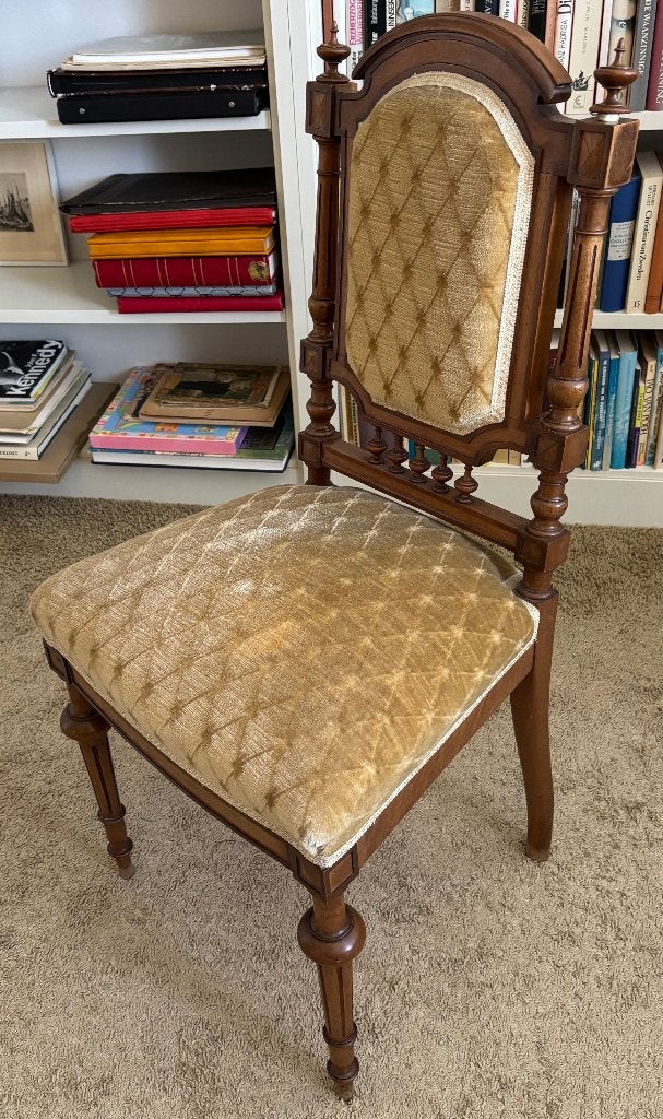 Antieke Victoriaanse side chair of stoel, Ophalen