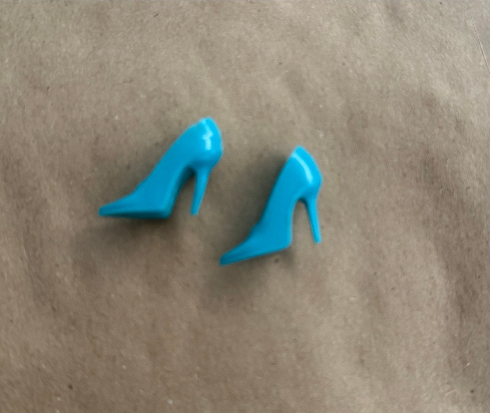 Vintage Barbie aqua blauw schoenen pumps spikes jaren 60, Ophalen of Verzenden, Gebruikt