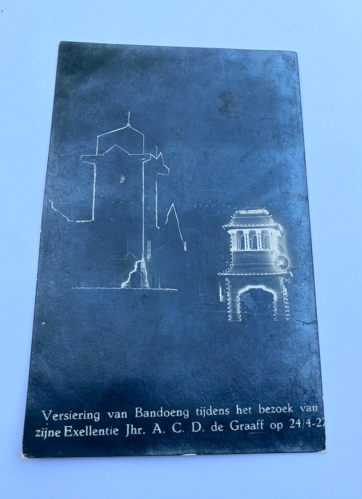 Ansichtkaart Versiering van Bandoeng 1927, Verzenden, 1920 tot 1940, Ongelopen, Buiten Europa