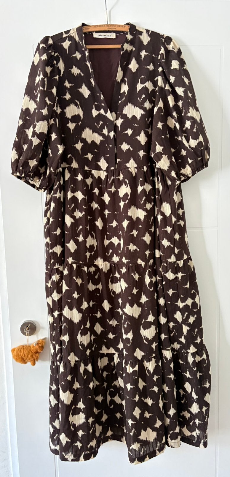 Co’couture jurk bruin beige maat M/L nieuwstaat, Bruin, Maat 42/44 (L), Ophalen of Verzenden, Zo goed als nieuw