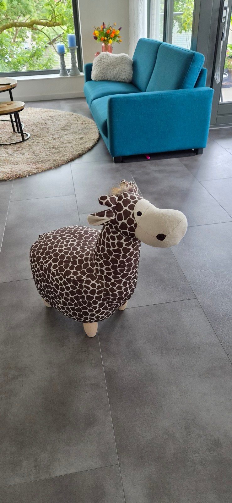 Erg leuk giraffen poef., Minder dan 50 cm, Rond, Minder dan 50 cm, Ophalen of Verzenden
