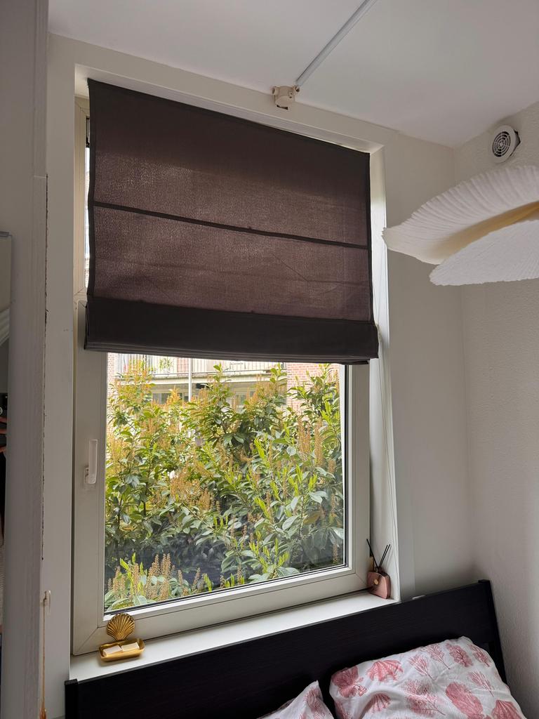 Mooi antraciet rolgordijn, Huis en Inrichting, Ophalen, Zo goed als nieuw, 150 tot 200 cm