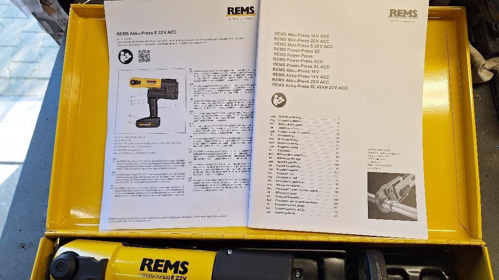 Rems Akku-Press 22v ACC Accu perstang persmachine NIEUW!, Auto diversen, Autogereedschap, ., Nieuw, Ophalen of Verzenden, .