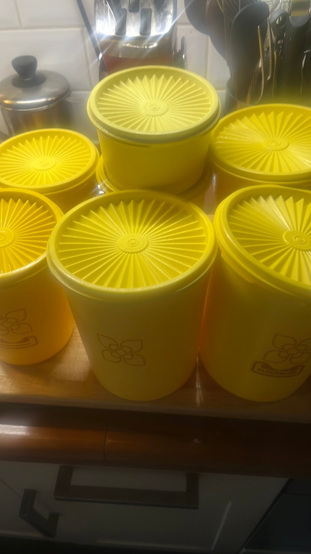 Gele Tupperware bussen, Diversen, Ophalen of Verzenden