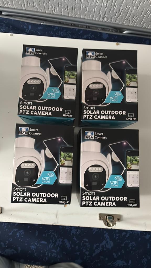 4x LSC Smart Connect Solar Outdoor PTZ Camera 1296p HD, Audio, Tv en Foto, Videobewaking, Ophalen of Verzenden, Nieuw, Buitencamera