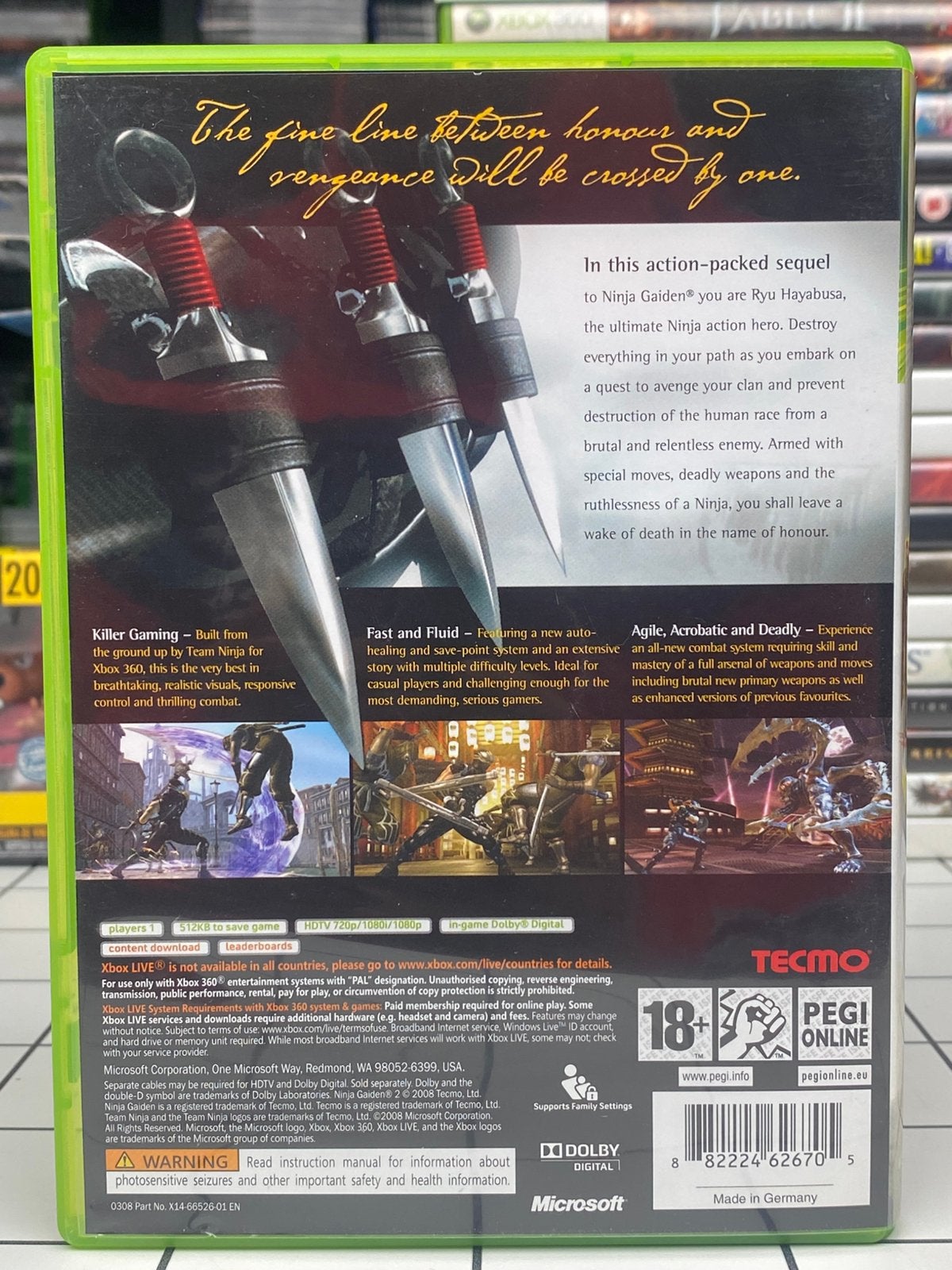 Ninja Gaiden II - Xbox 360 Game - Team Ninja, Avontuur en Actie, Vanaf 18 jaar, 1 speler, Ophalen of Verzenden