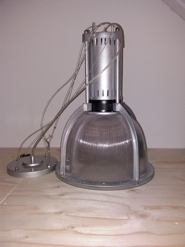 Te koop: industriële hanglamp, Ophalen, Zo goed als nieuw, Glas, 75 cm of meer