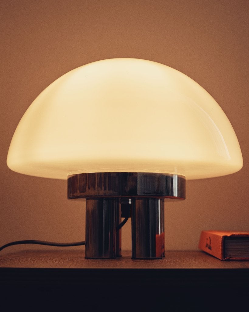 Vintage-style opaline table lamp, 70s Italian design, new, Ophalen of Verzenden, Design