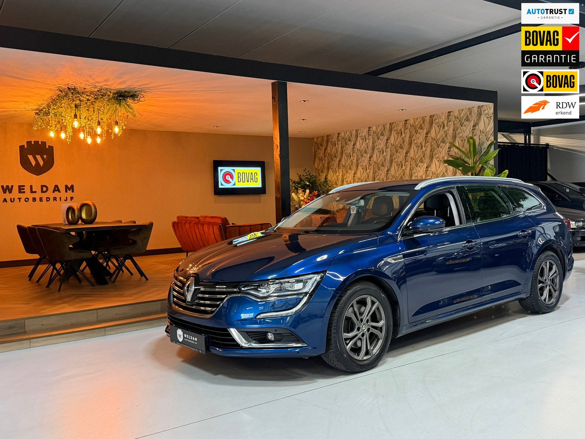 Renault Talisman 1.8 TCe 224PK|Automaat|Leder|Navi|LED|Cruis, Dealer onderhouden, Gebruikt, 4 cilinders, Blauw