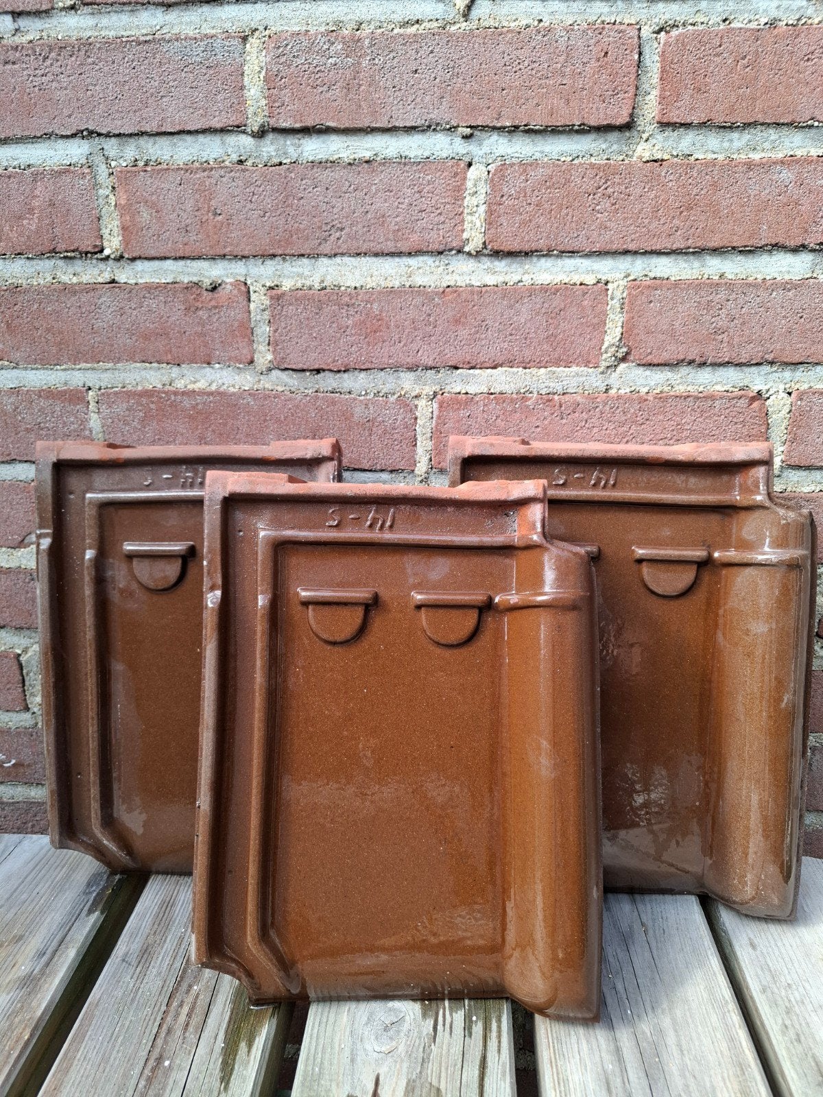 140 dakpannen, bruin geglazuurd, Doe-het-zelf en Verbouw, Dakpannen en Dakbedekking, Ophalen, Nieuw, 15 m² of meer, Dakpannen