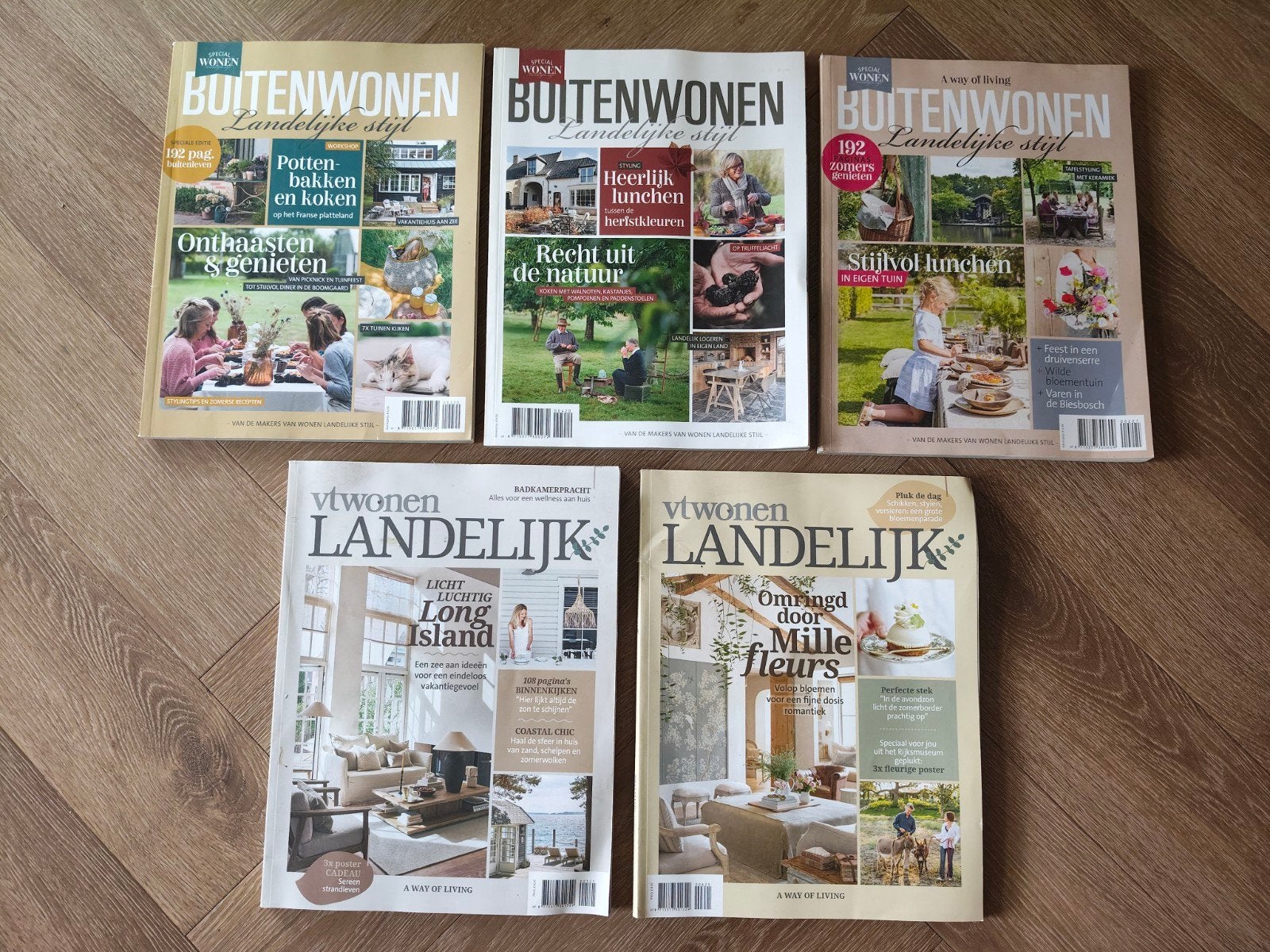 Buitenwonen & Landelijk Wonen tijdschriften - 6 stuks, Boeken, Tijdschriften en Kranten, Ophalen of Verzenden, Zo goed als nieuw