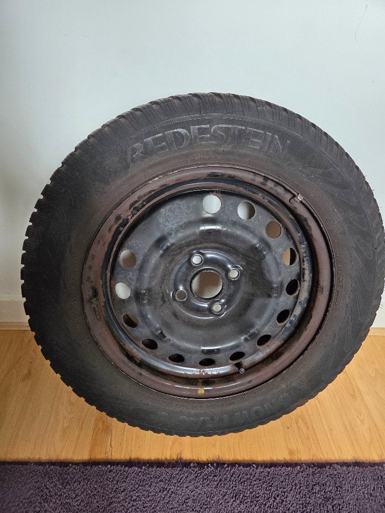 Winterbanden met velg, Ophalen, Gebruikt, 15 inch, Banden en Velgen