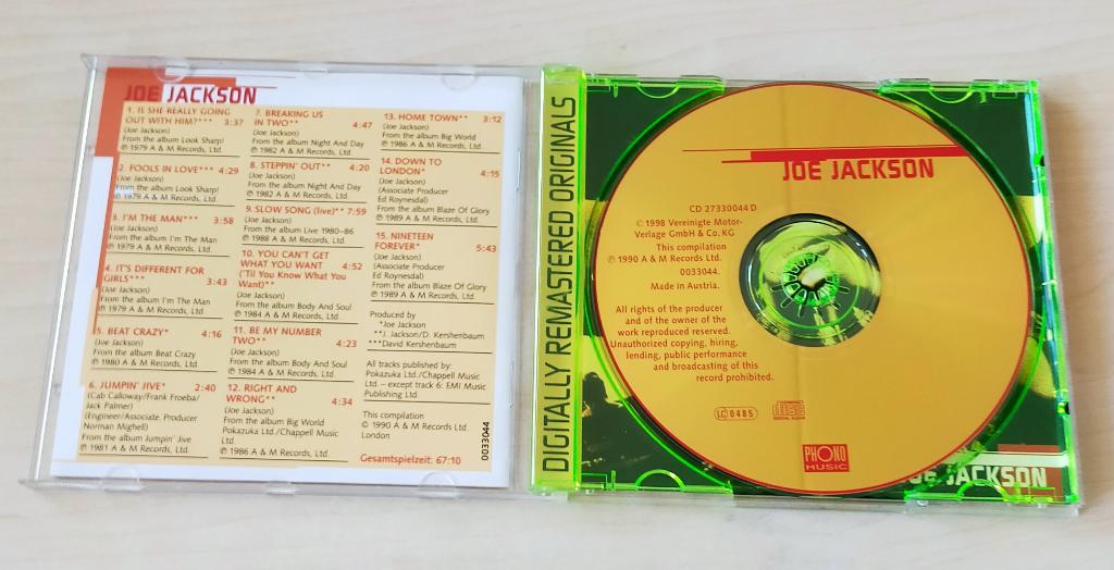 Joe Jackson - Stepping Out Gold CD 1990/1998 Zounds, Ophalen of Verzenden, Gebruikt