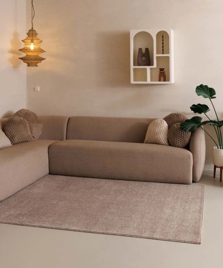 Laagpolig vloerkleed – beige 300x400 nieuw, Beige, Ophalen of Verzenden, 200 cm of meer, Rechthoekig