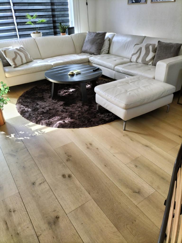Te koop leren hoekbank, Huis en Inrichting, Banken | Bankstellen, Ophalen, 75 tot 100 cm, Vierpersoons of meer
