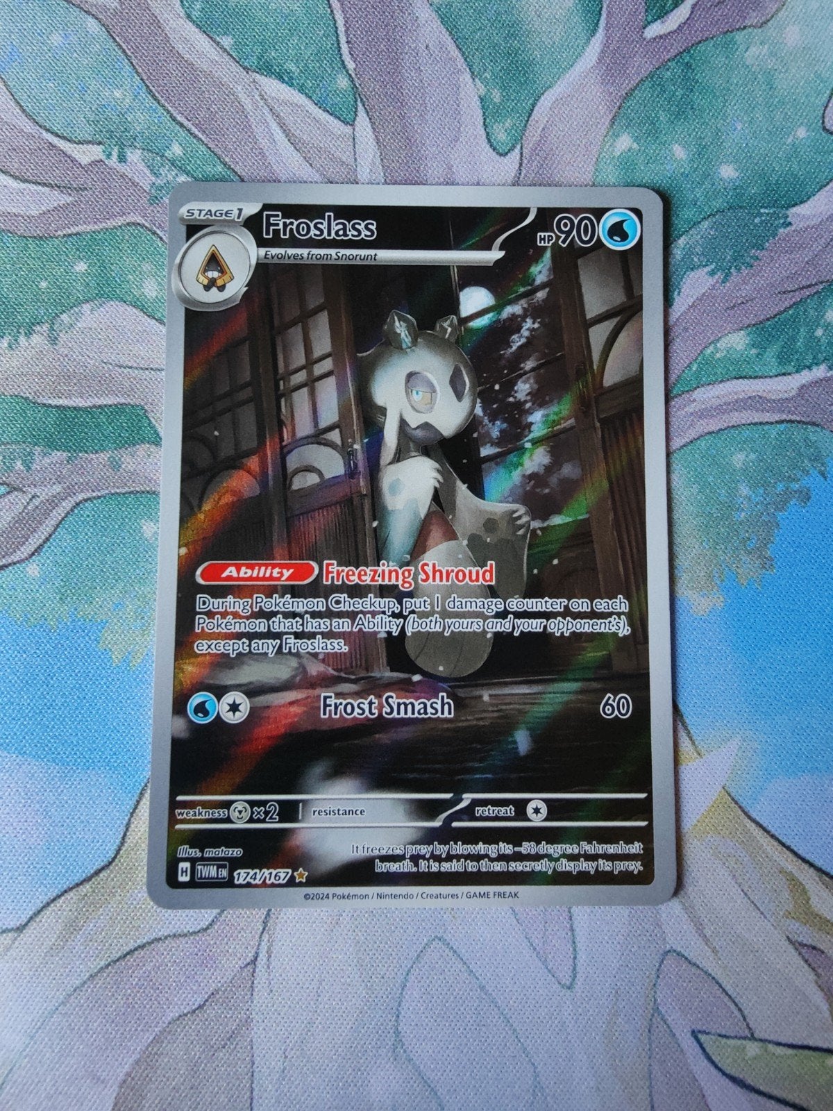 Pokemon twilight masquerade froslass illustration 174/167, Ophalen of Verzenden, Nieuw, Losse kaart, Foil