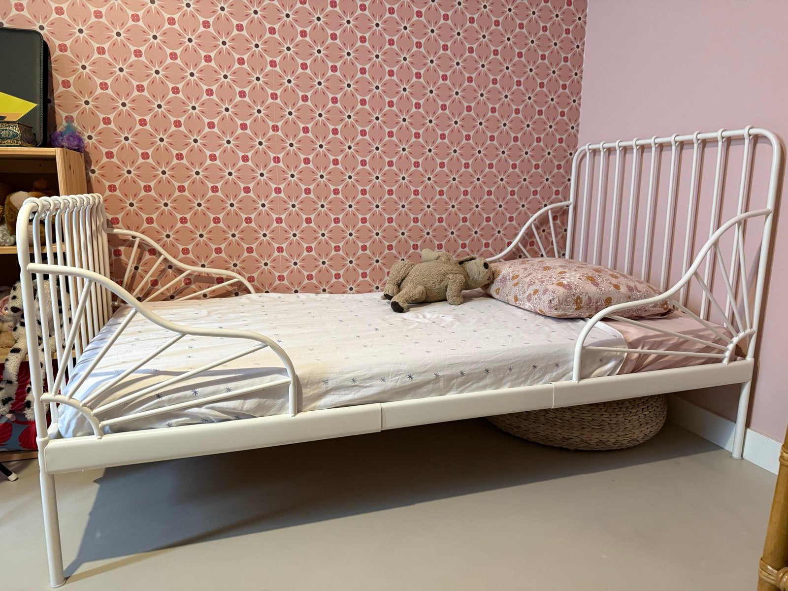 IKEA Minnen meegroeibed wit, exclusief matras, Ophalen, Eenpersoons, Wit, 190 cm of minder