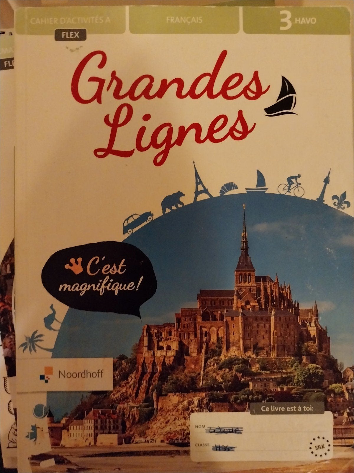 Grandes Lignes Frans 3 HAVO FLEX - Noordhoff, Boeken, Alpha, Onbekend, Gelezen, HBO