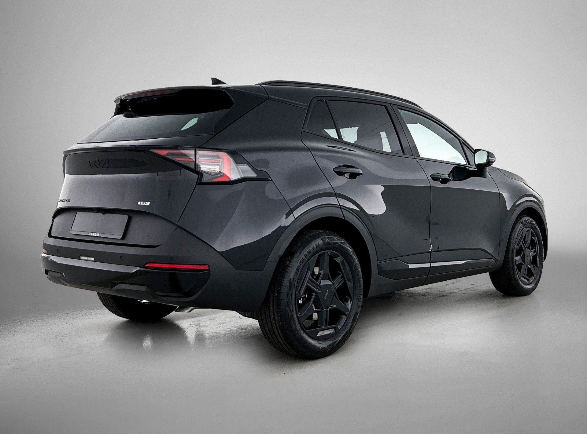 Kia Sportage 1.6 T-GDi Hybrid Black Edition Advanced Stoelve, Auto's, 12 maanden, Zwart, 4 cilinders, Leder en Stof