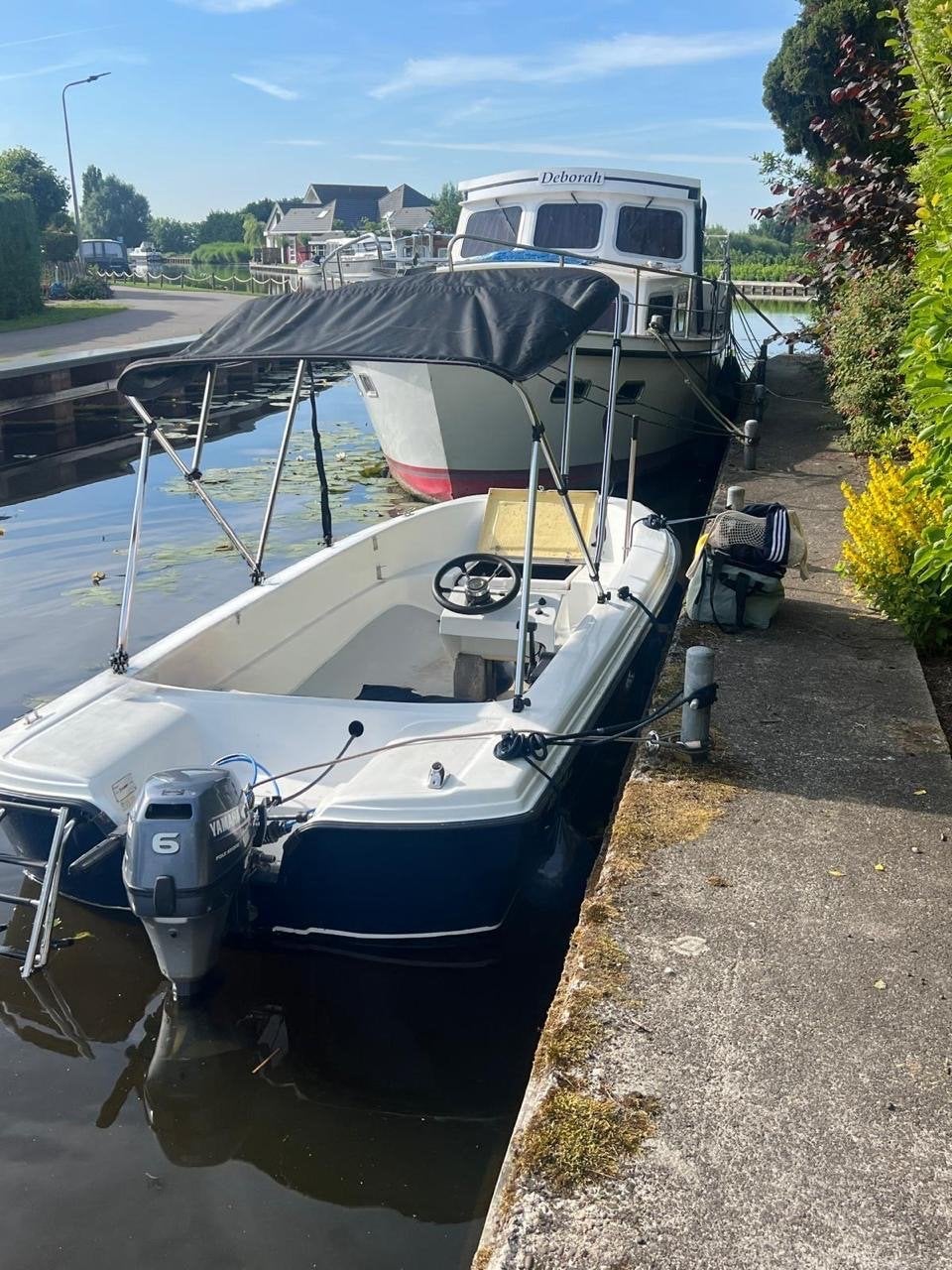 Lohi 420 sloep met biminitop en 8pk buitenboordmotor, Watersport en Boten, Speedboten, Ophalen, Overige merken, Gebruikt, Met afstandsbediening