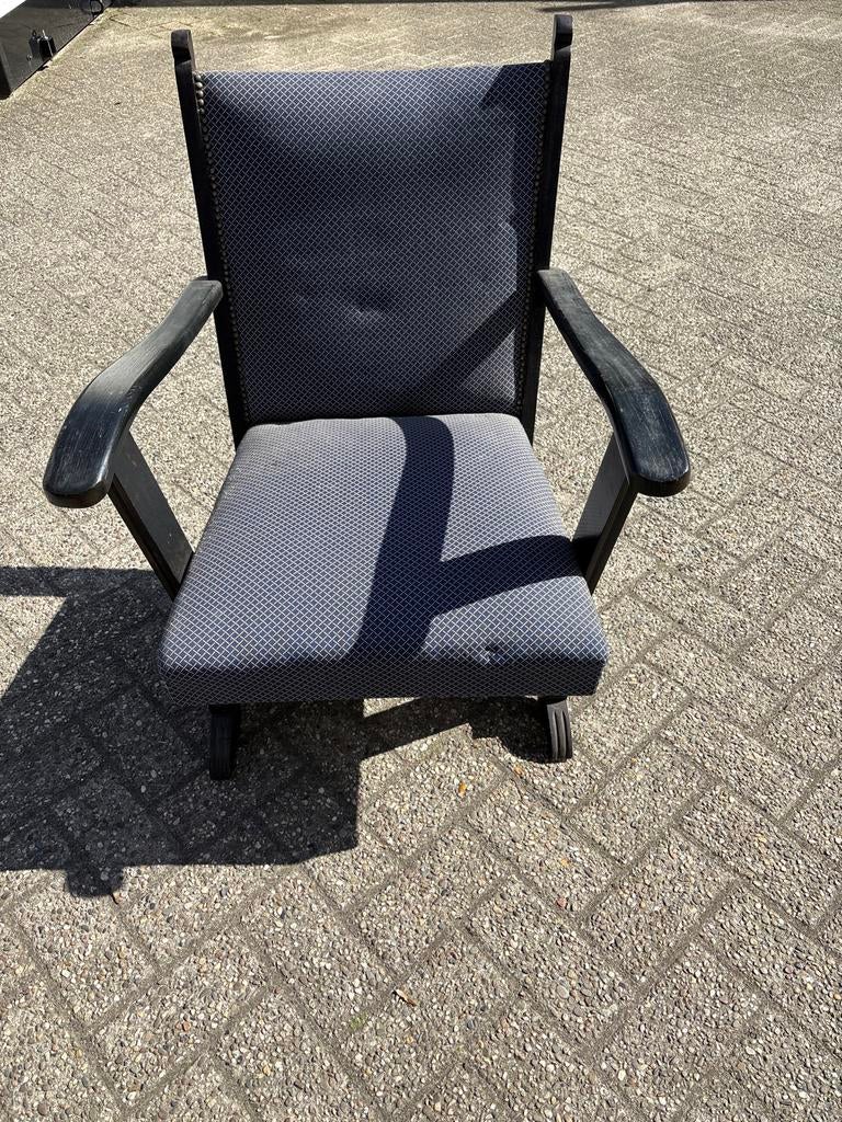 Vintage rookstoel, Ophalen, Gebruikt, 50 tot 75 cm, Hout