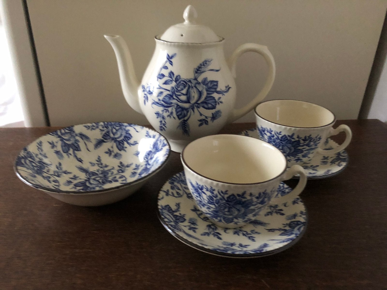 Wood & sons koffiepot, 2 kop en schotels en schaaltje, Ophalen of Verzenden