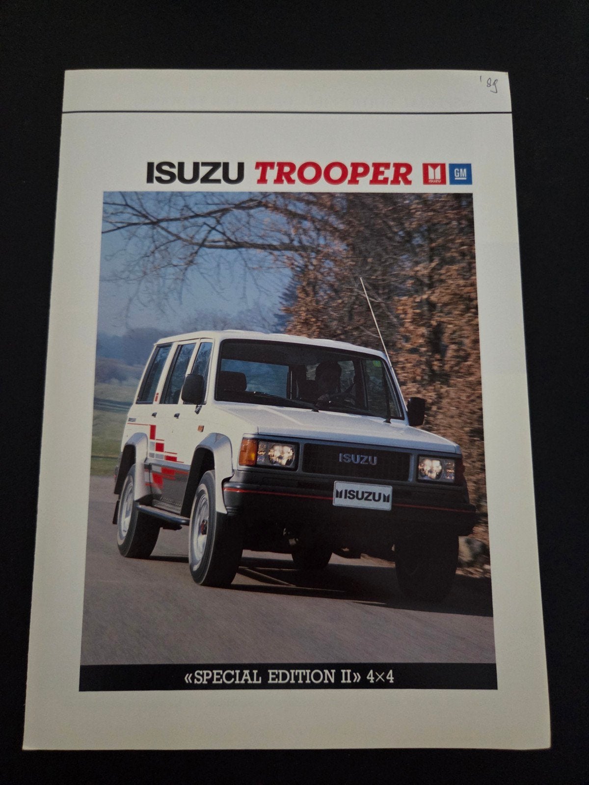 Brochure Isuzu Trooper Special Edition II 1989, Ophalen of Verzenden, Zo goed als nieuw, Overige merken