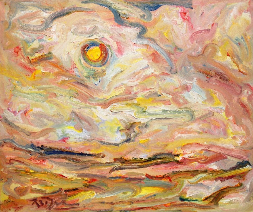 Richard Lee Barton – Landschap Swiss Alps, Ophalen, Doek, Expressionistisch, Landschap