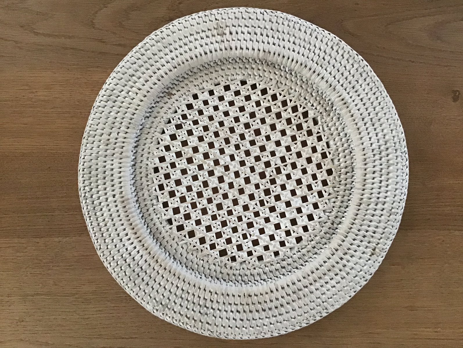 BOHO rieten onderbord, rotan wandbord. Birma riet., Ophalen of Verzenden, Zo goed als nieuw