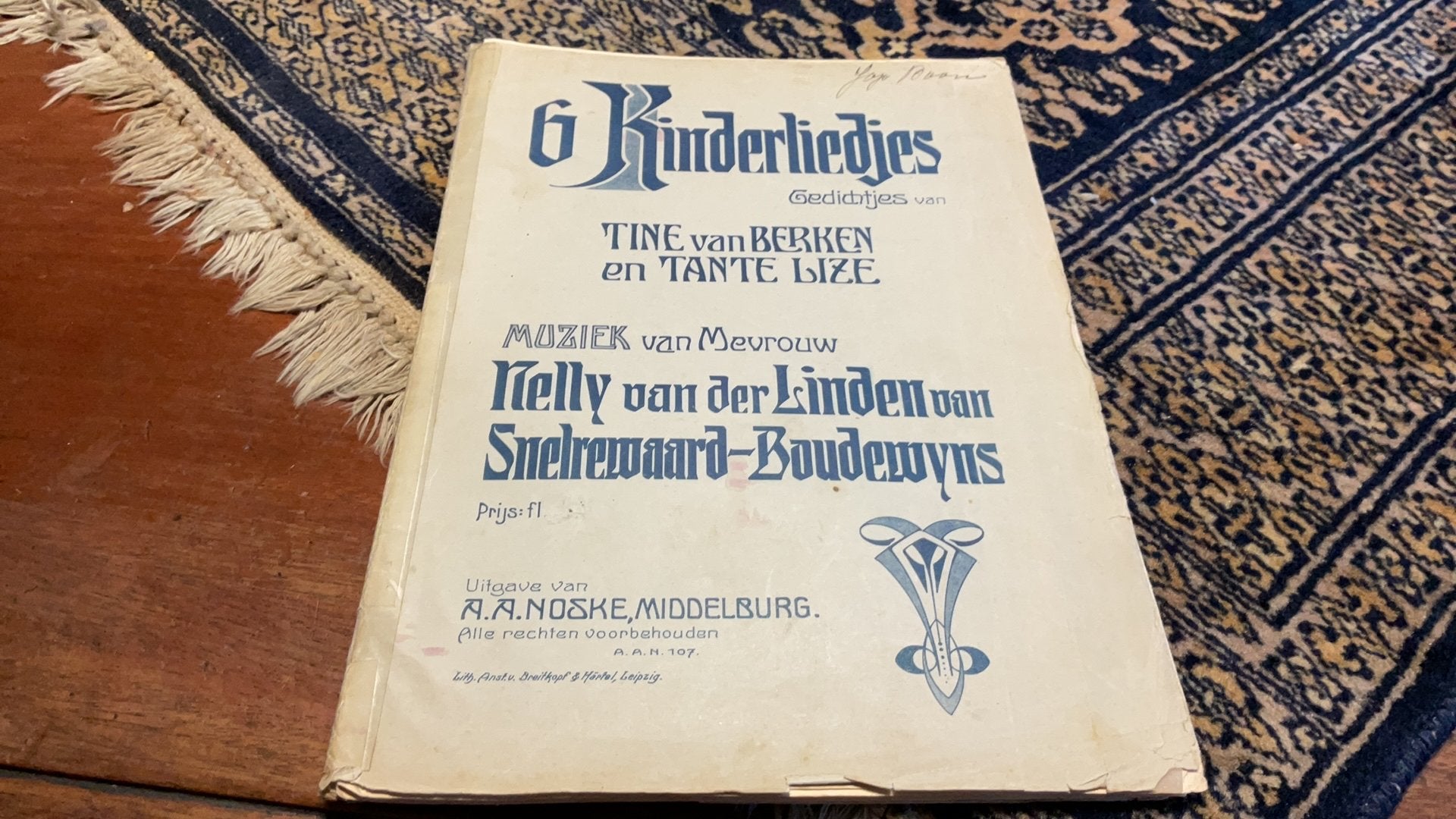 6  zeer oude Kinderliedjes - Tine van Berken, Tante Lize,, Gebruikt, Klassiek, Ophalen of Verzenden, Thema